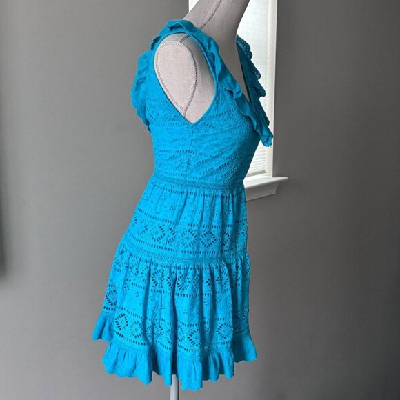 NWOT! ALICE + OLIVIA Beautiful Eyelet Boho Cotton Dress - Size 0 - Picture 4 of 8